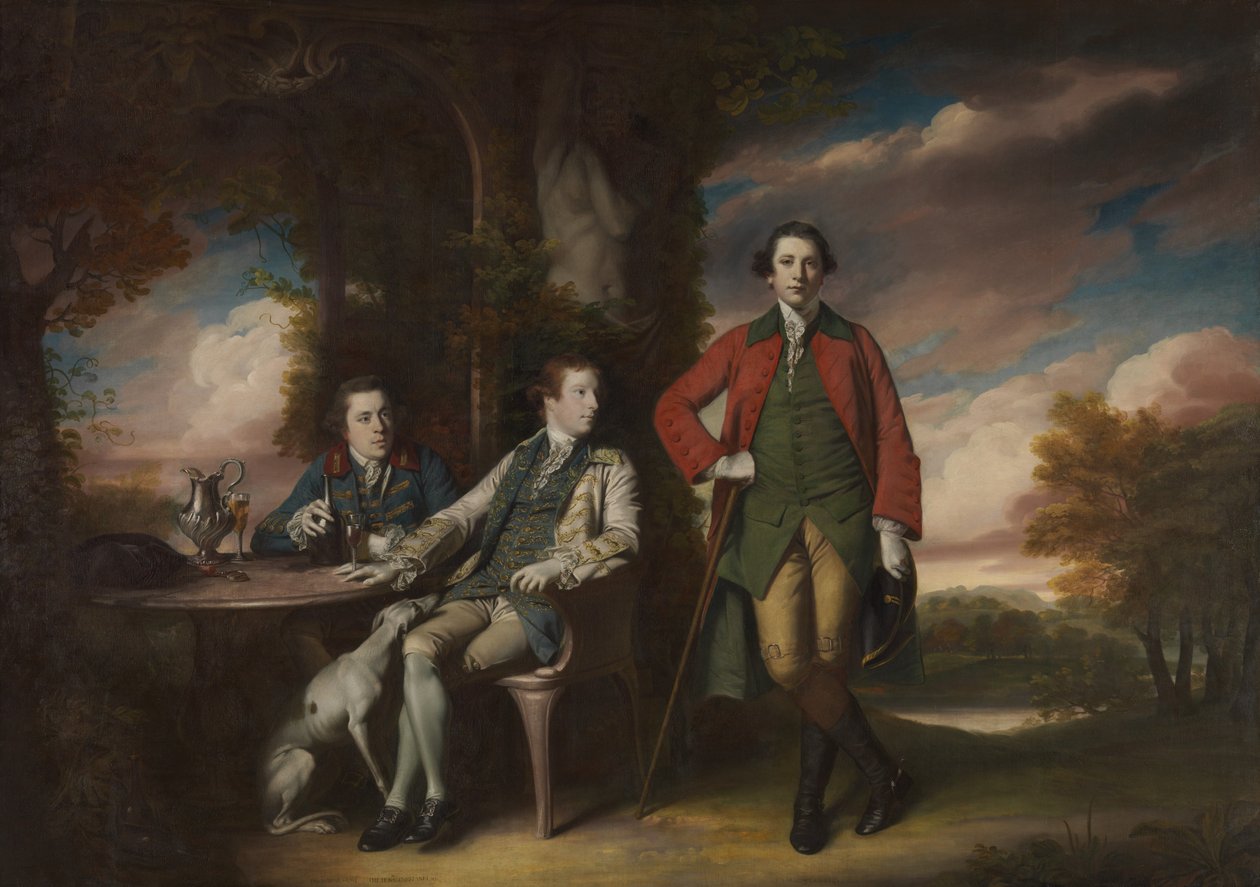 Den ærede Henry Fane 1739-1802 med Inigo Jones og Charles Blair, 1761-66. av Joshua Reynolds