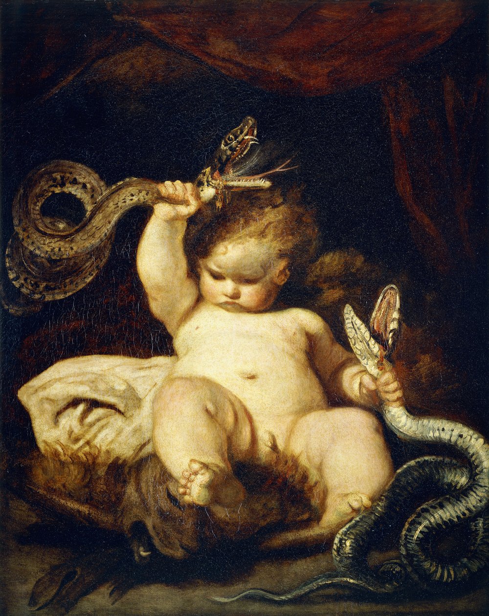 Spedbarnet Hercules, av Joshua Reynolds