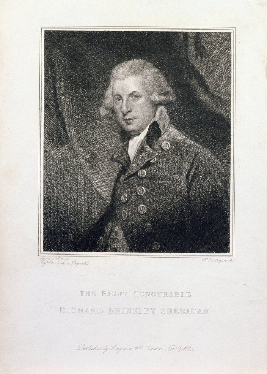 Høyre ærede Richard Brinsley Sheridan, 1825 av Joshua Reynolds