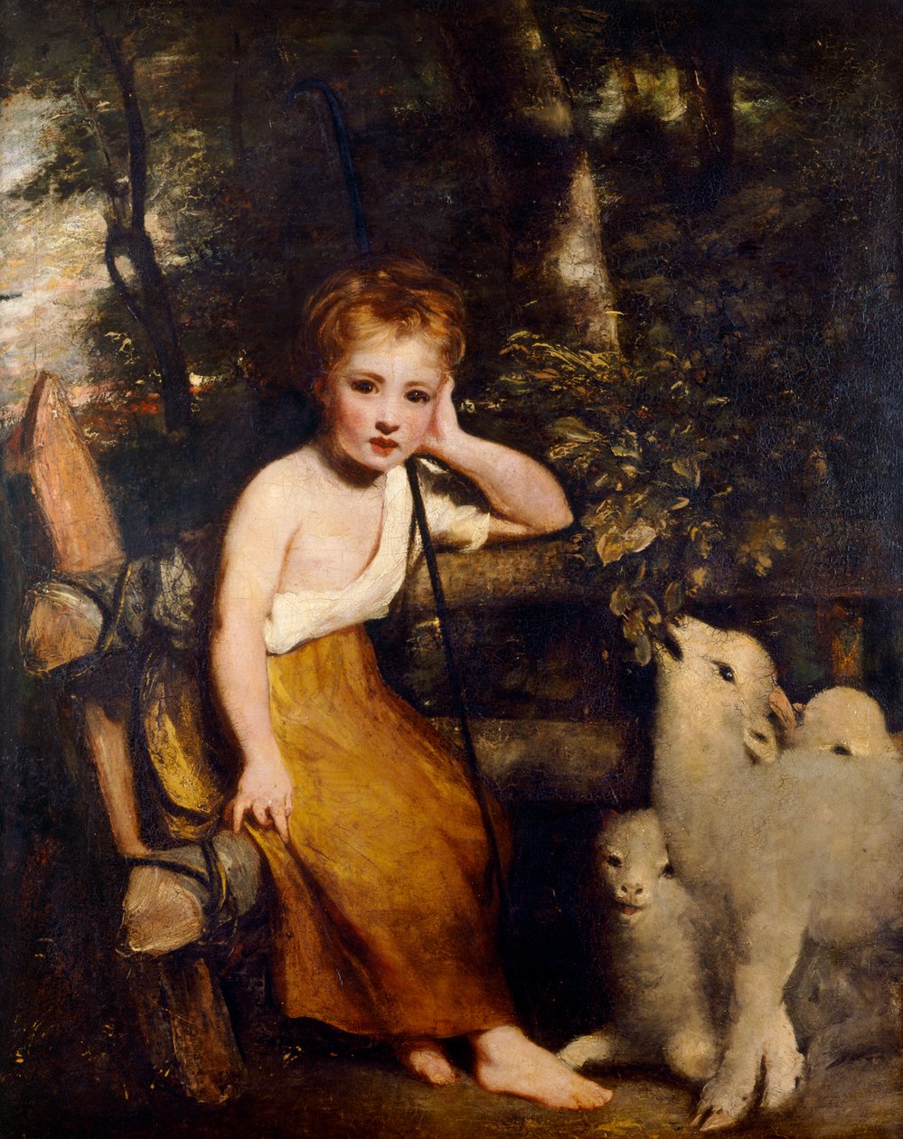 Den unge gjeterinnen (olje på lerret) av Joshua Reynolds
