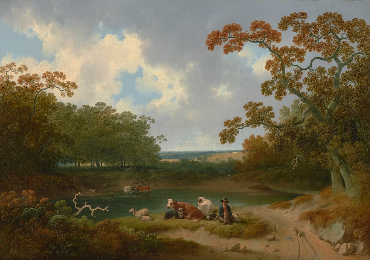 Utsikt på landsbygda i Pennsylvania 1823 (olje på lerret) av Joshua Shaw
