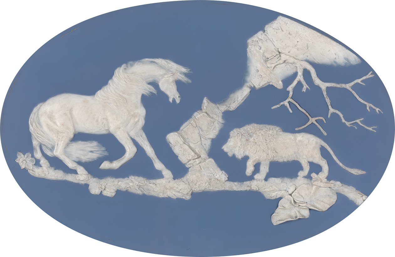 Horse Frightened by a Lion Episode A, modellert 1780. av Josiah Wedgwood