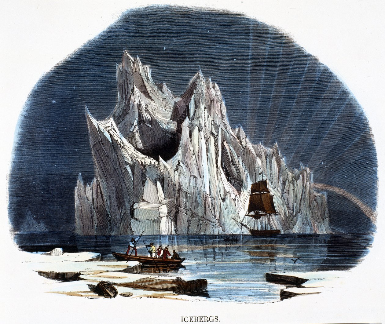 Isfjell, fra Phenomena of Nature, 1849 av Josiah Wood Whymper