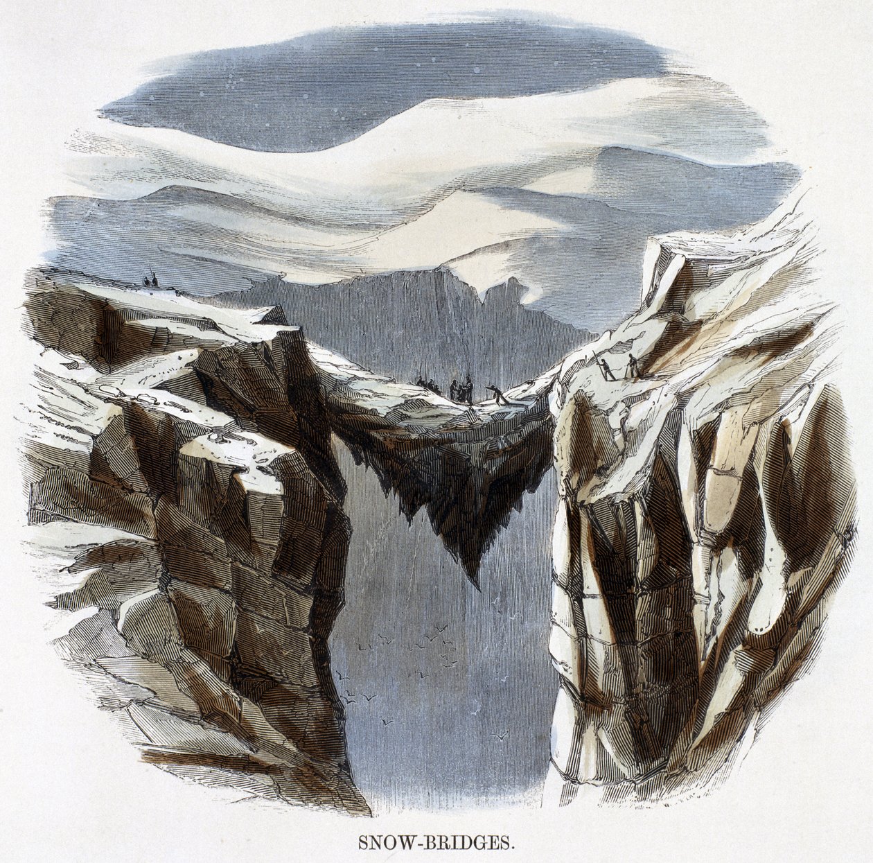 Snow-Bridges, fra Phenomena of Nature, 1849 av Josiah Wood Whymper