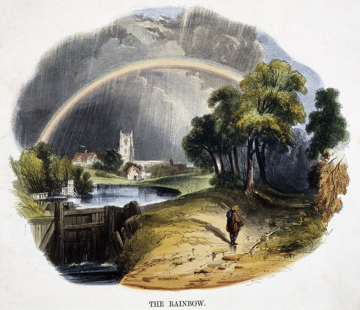 The Rainbow, fra Phenomena of Nature, 1849 av Josiah Wood Whymper