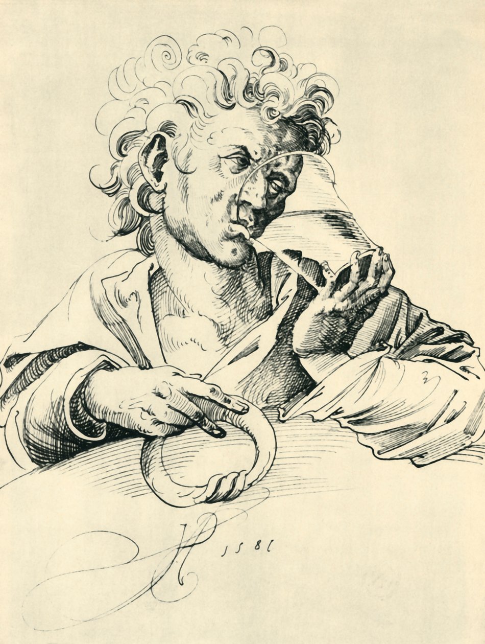 Drikker, 1581, 1943. av Jost Amman
