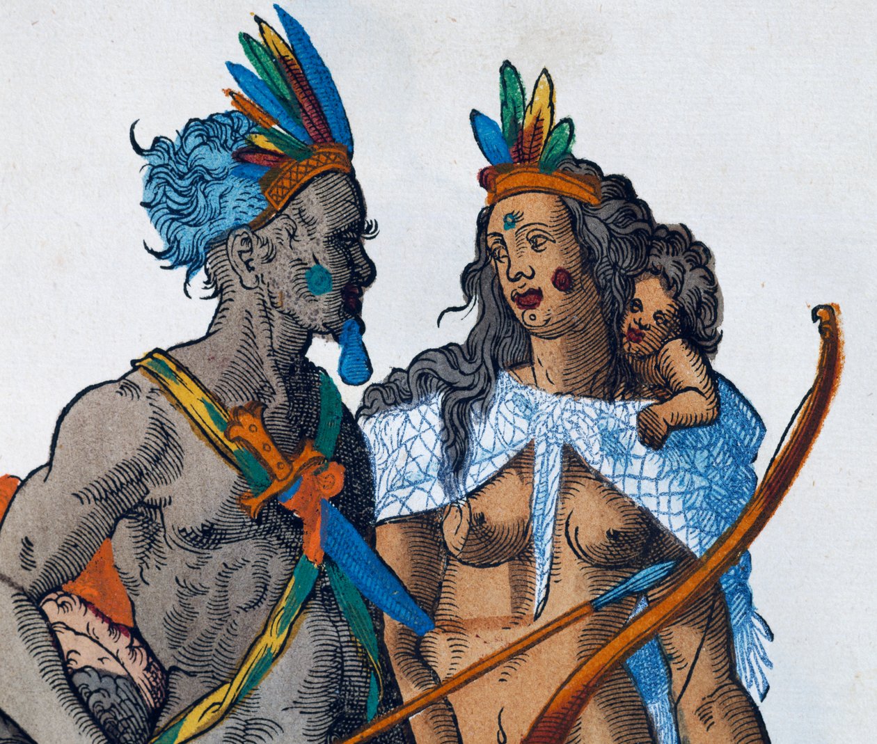 Peruanske indianere, gravering av Jost Amman (1539-1591) av Jost Amman