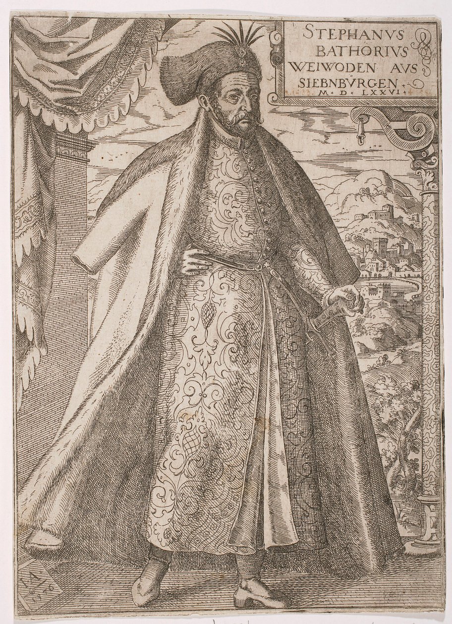 Portrett av Stefan Batory av Jost Amman