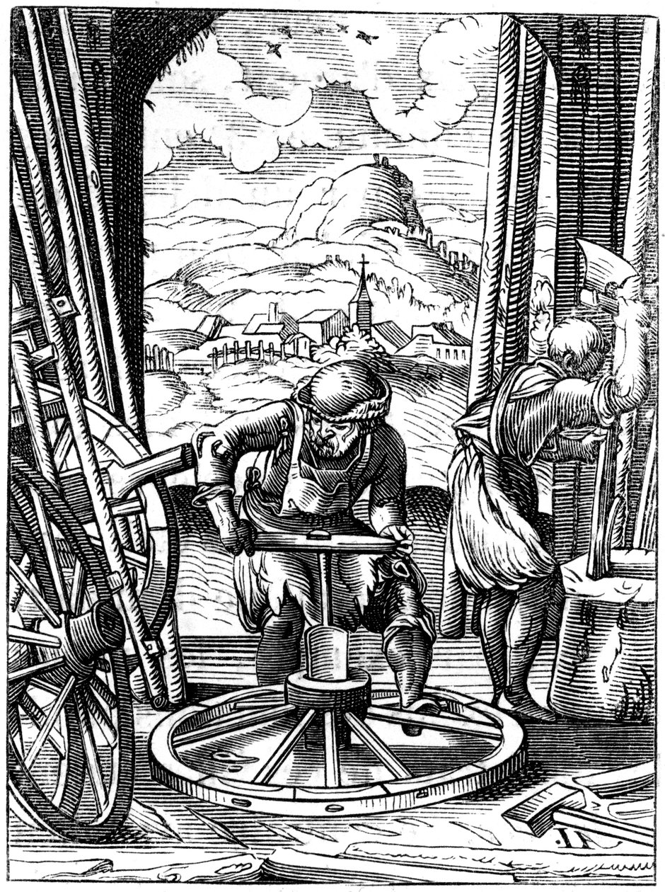 Wheelwright, 1500-tallet 1849. av Jost Amman