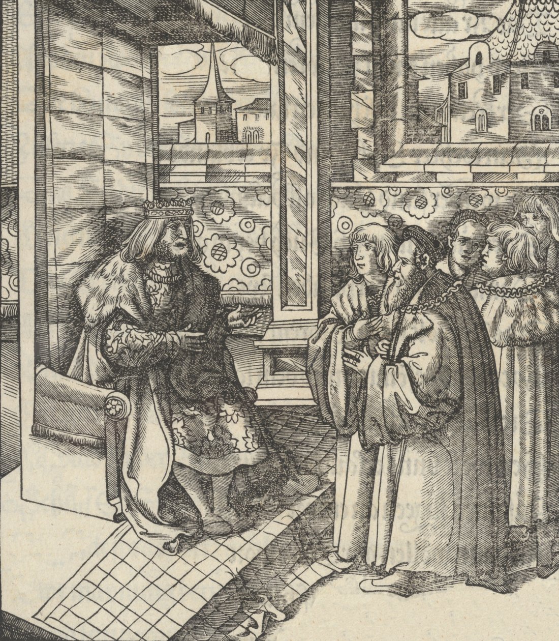 [Takkefesten]. Formuene og en del av historiene til den prisverdige kampf..., 1519. av Jost de Negker
