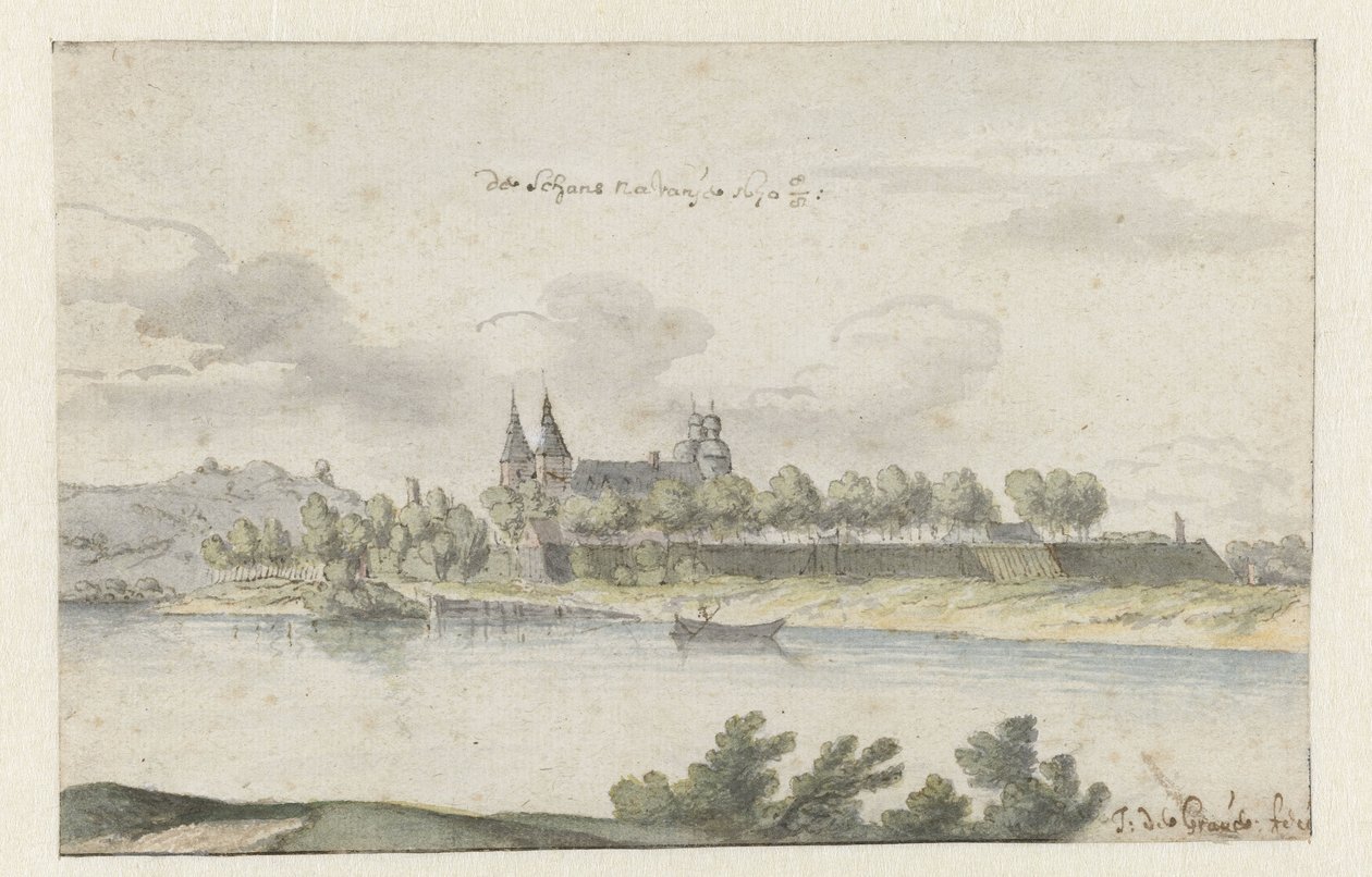 Utsikt over Fort Navagne, Limburg av Josua de Grave
