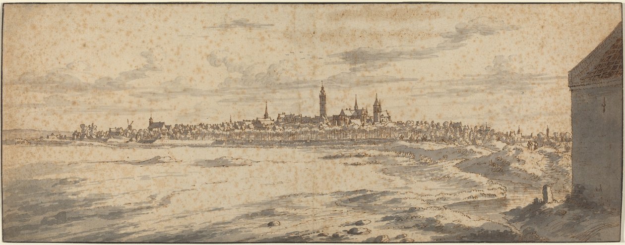 Utsikt over Mons, Belgia av Josua de Grave