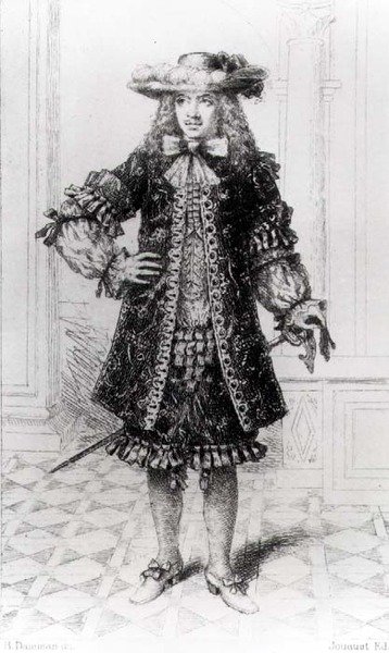 Moliere (1622-73) gravert av B. Damman av Jouaust Jouaust