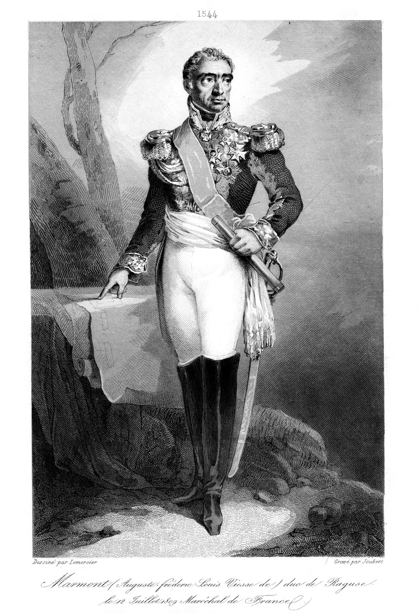 Auguste Frederic Louis Viesse de Marmont 1774-852, hertug av Ragusa og marskalk av Frankrike, 1839. av Joubert