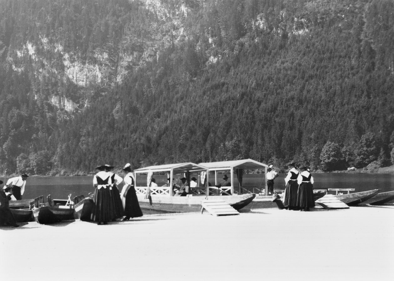 Båter ved Konigssee, ca. 1910 av Jousset