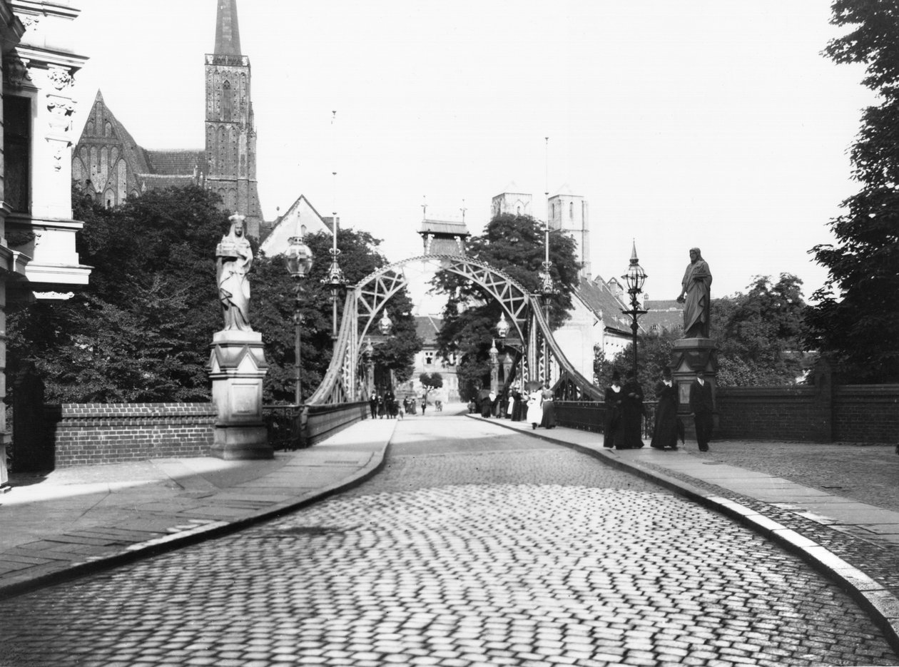 Bro til katedralen, Breslau (dagens Wroclaw) Polen, ca. 1910 av Jousset