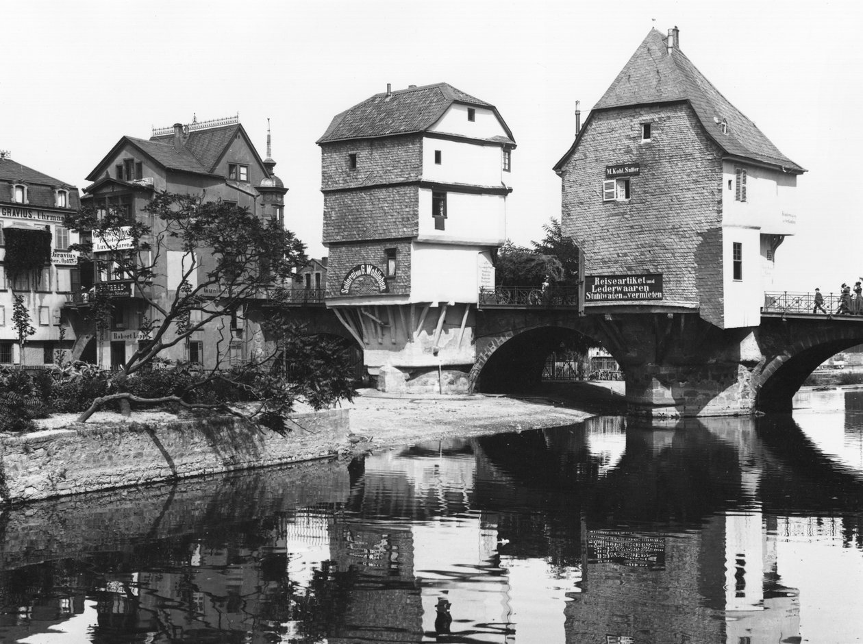 Nær broen, Bad Kreuznach, ca. 1910 av Jousset