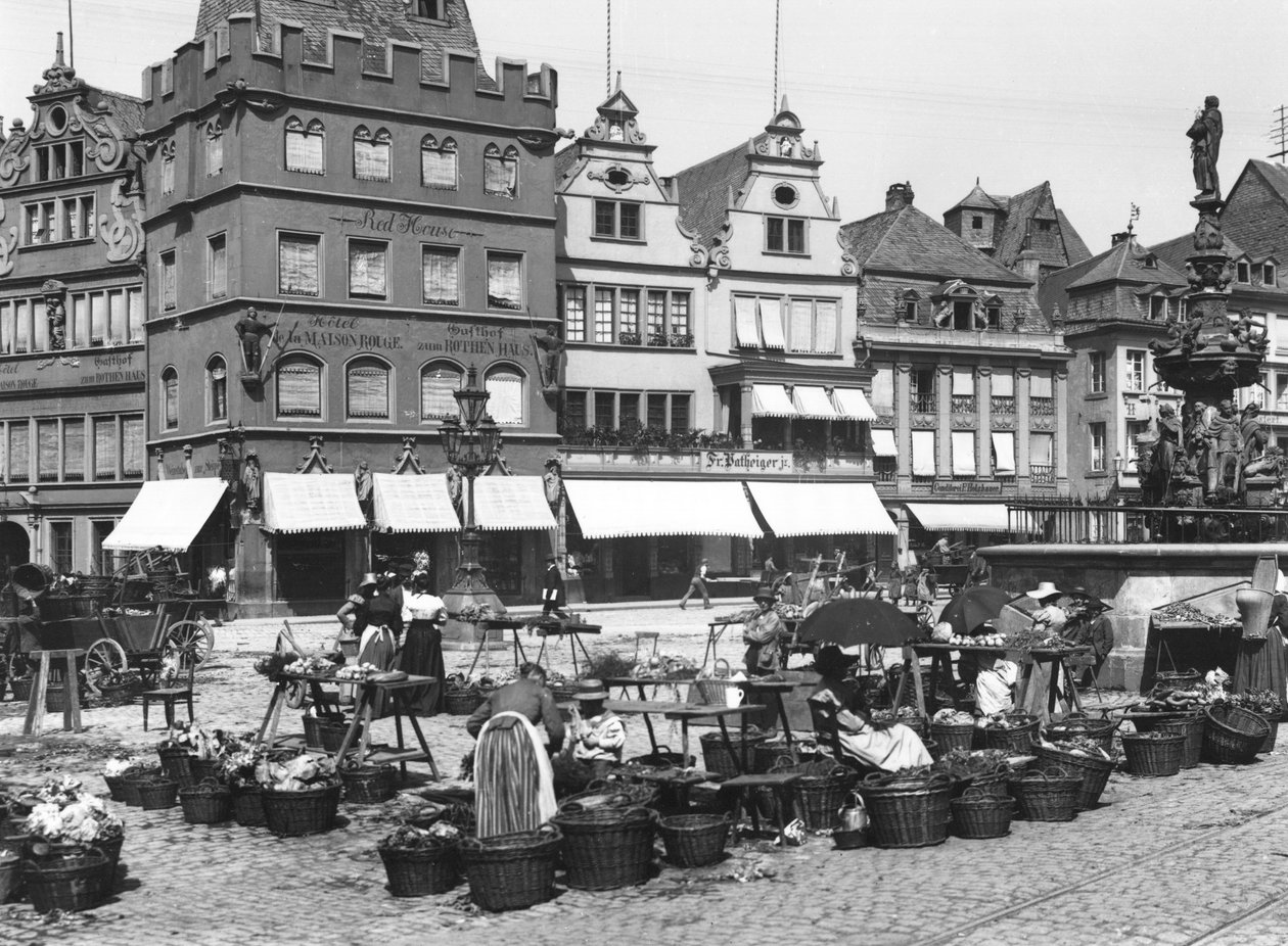 Markedsplassen i Trier, ca. 1910 av Jousset