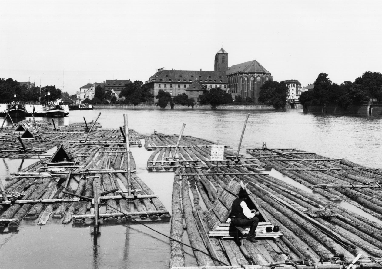 Oder ved Breslau (dagens Wroclaw) Polen, ca. 1910 av Jousset