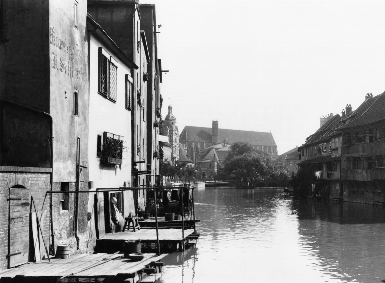 Elven Gera ved Erfurt, Thiringia, ca. 1910 av Jousset
