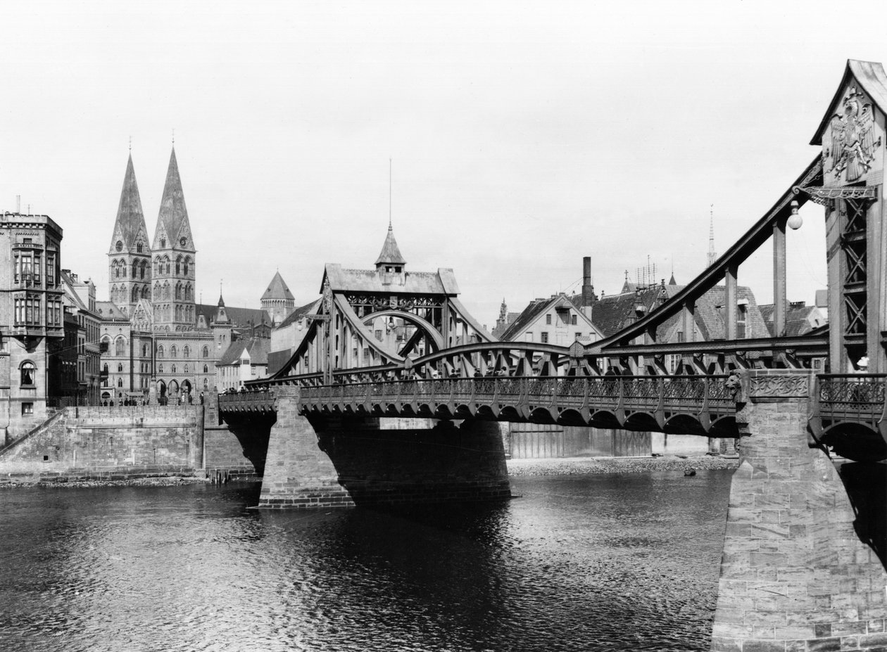 Weserbroen, Bremen, ca. 1910 av Jousset
