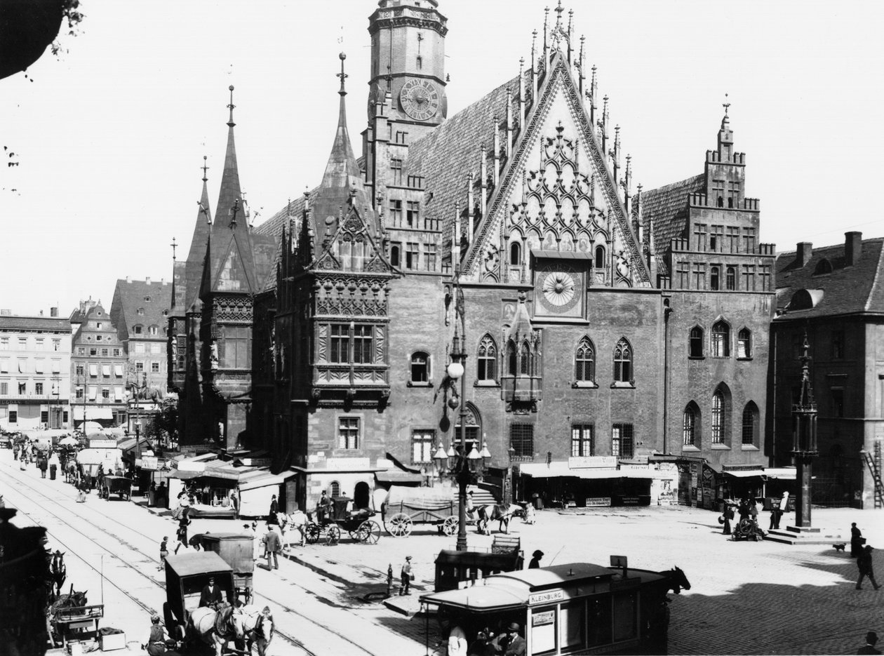 Rådhuset, Breslau (dagens Wroclaw) Polen, ca. 1910 av Jousset