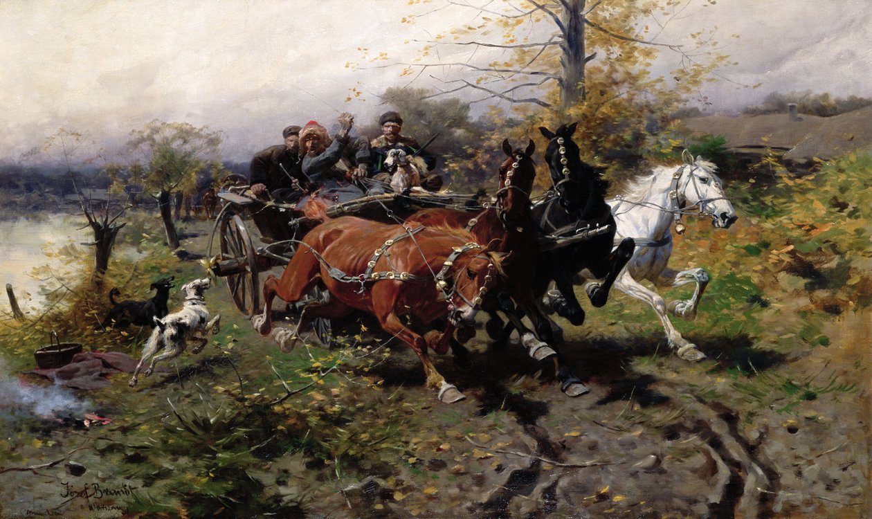 Fartvogn, ca.1900 av Jozef Brandt