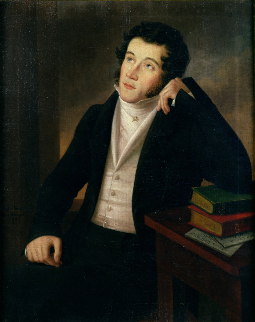 Portrett av Adam Bernard Mickiewicz (1798-1855) av Jozef Oleszkiewicz