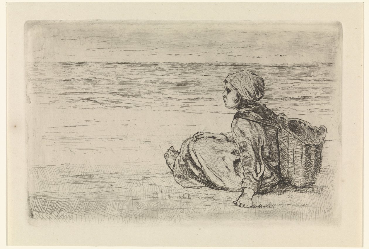 Jente ved havet av Jozef Israëls
