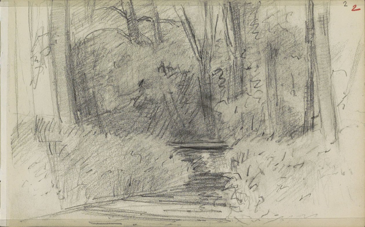 Elv i en skog av Jozef Israëls