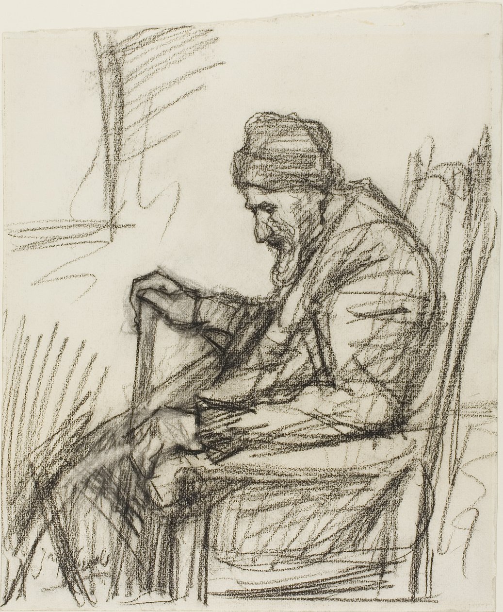 Sittende gammel mann av Jozef Israëls