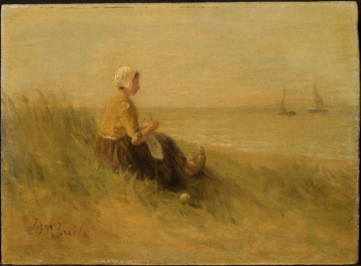Kvinne på stranden av Jozef Israëls