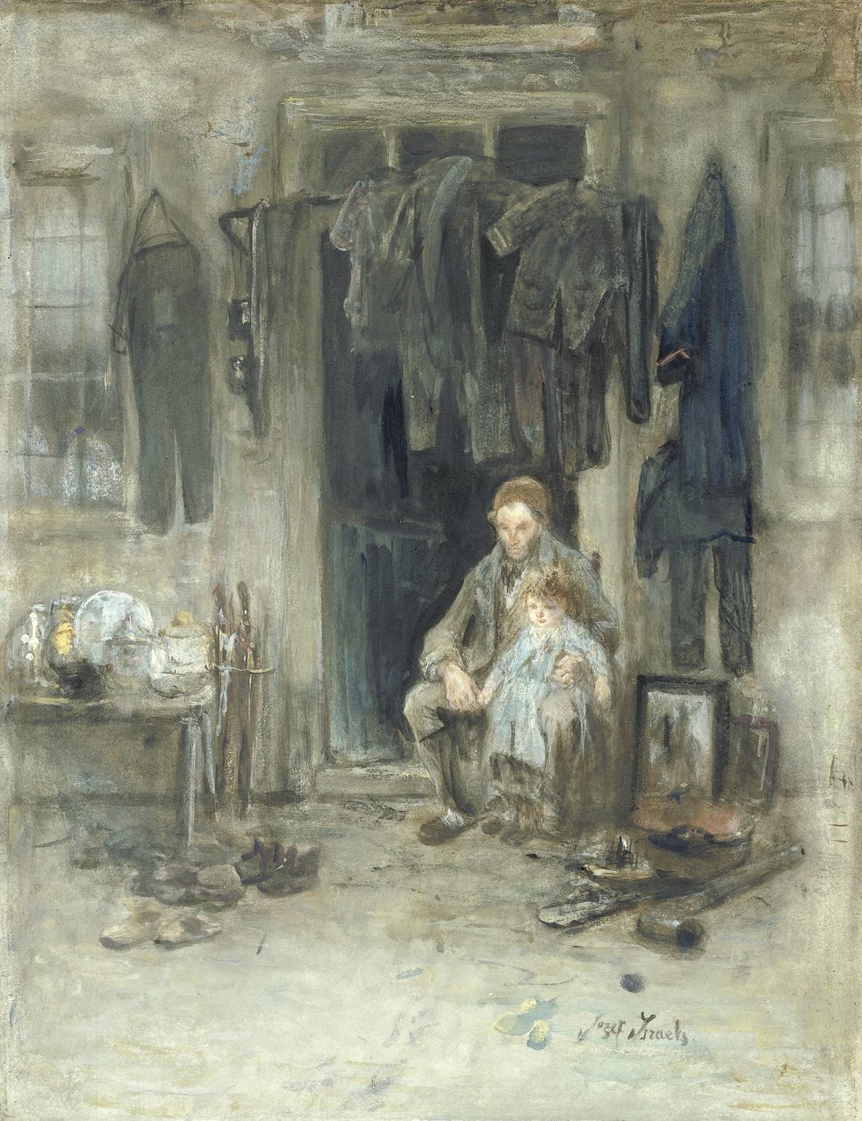 Sønn av det gamle folket av Jozef Israëls (signed by artist)