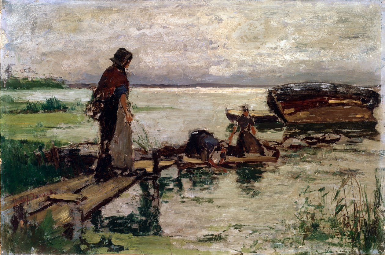 Ved kysten, 1800- eller begynnelsen av 1900-tallet av Jozef Israëls