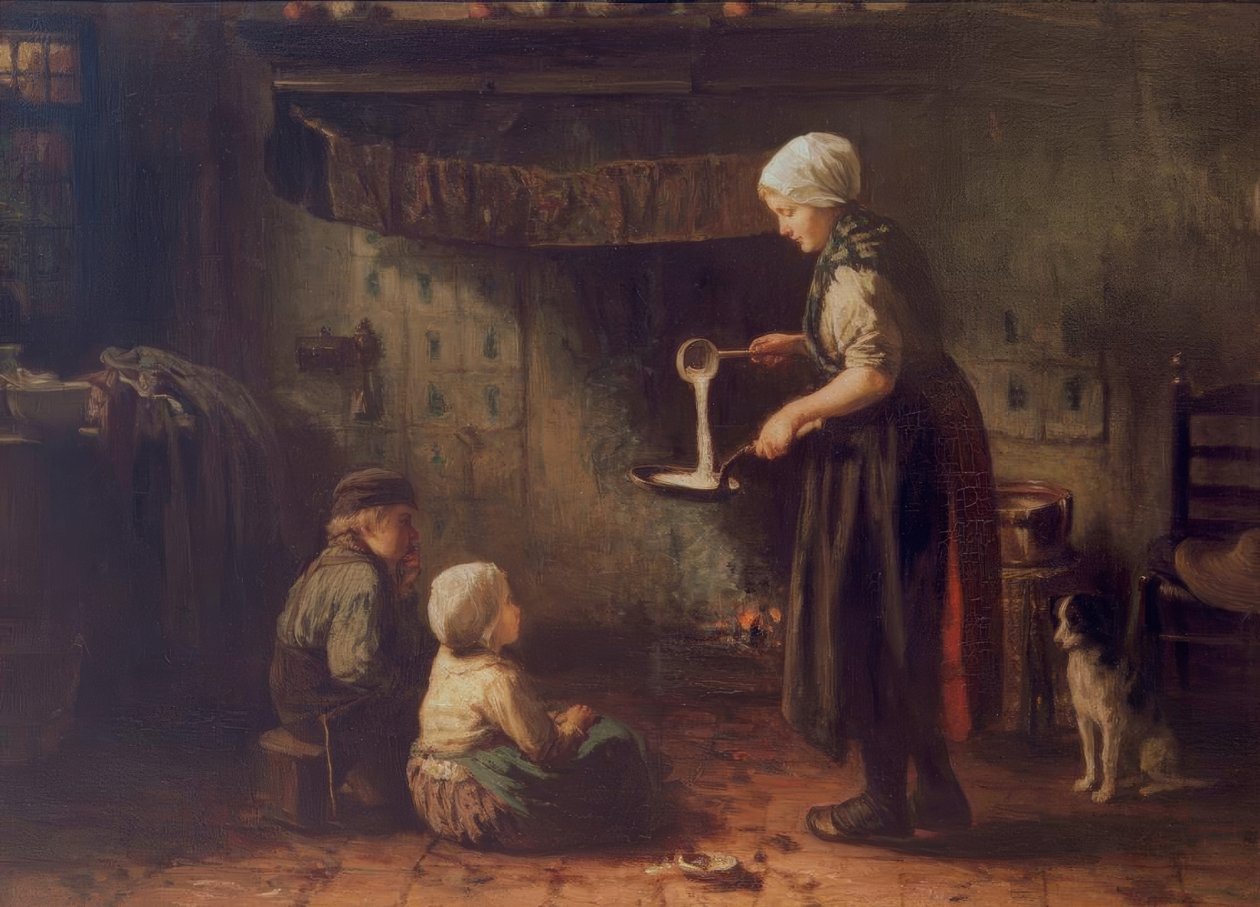 La Fête de Jeanne / Pannekaken av Jozef Israëls