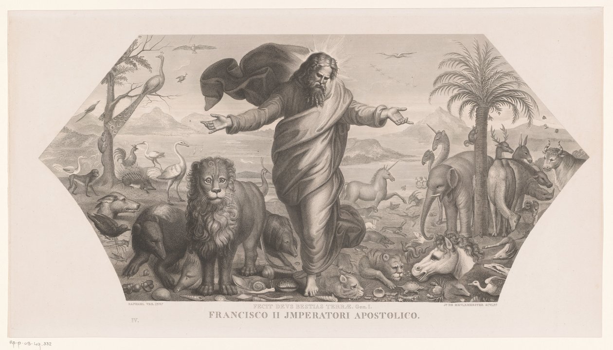 Opprettelsen av dyrene Fecit deus bestias terrae (tittel på objekt) Oppretting (serietittel) av Jozef Karel De Meulemeester