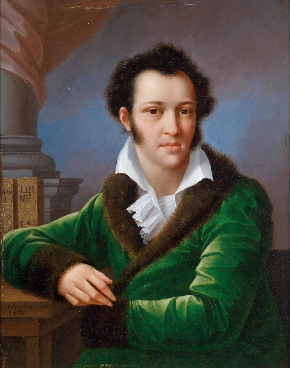Portrait of Count Fyodor Ivanovich Tolstoy 1782-1846, known as the American, 1812.    1195391   no       norwegian Successfully Translated  Original: God verschijnt aan Mozes in een rookkolom Schilderingen in de Loggia van Rafaël (series title) Translat: G av Jozef Oleszkiewicz