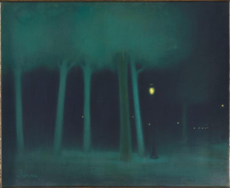 En park om natten av József Rippl Rónai