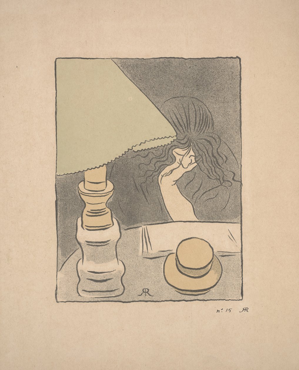 Leser med lampe av József Rippl Rónai