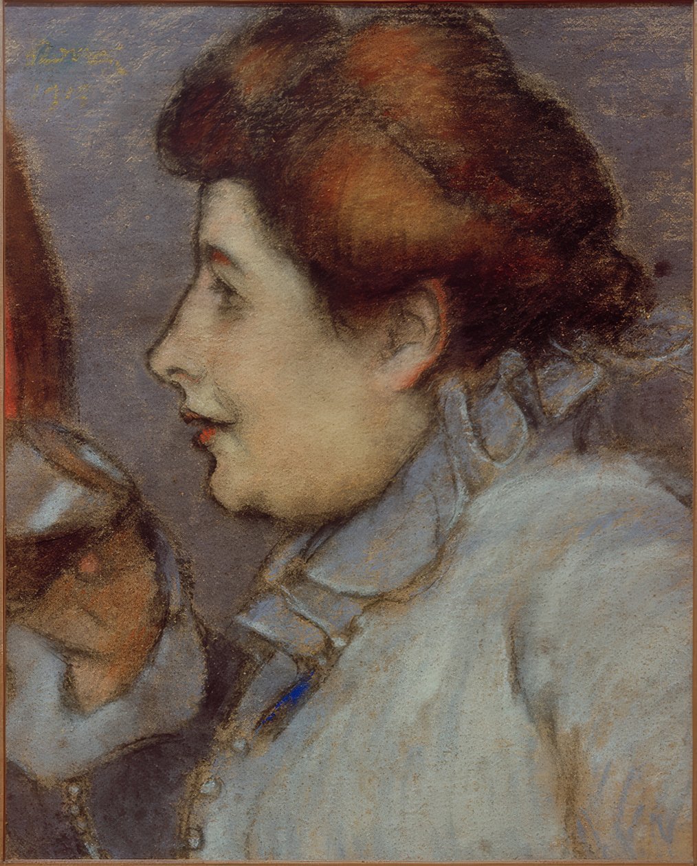 Kvinne med glass av József Rippl Rónai
