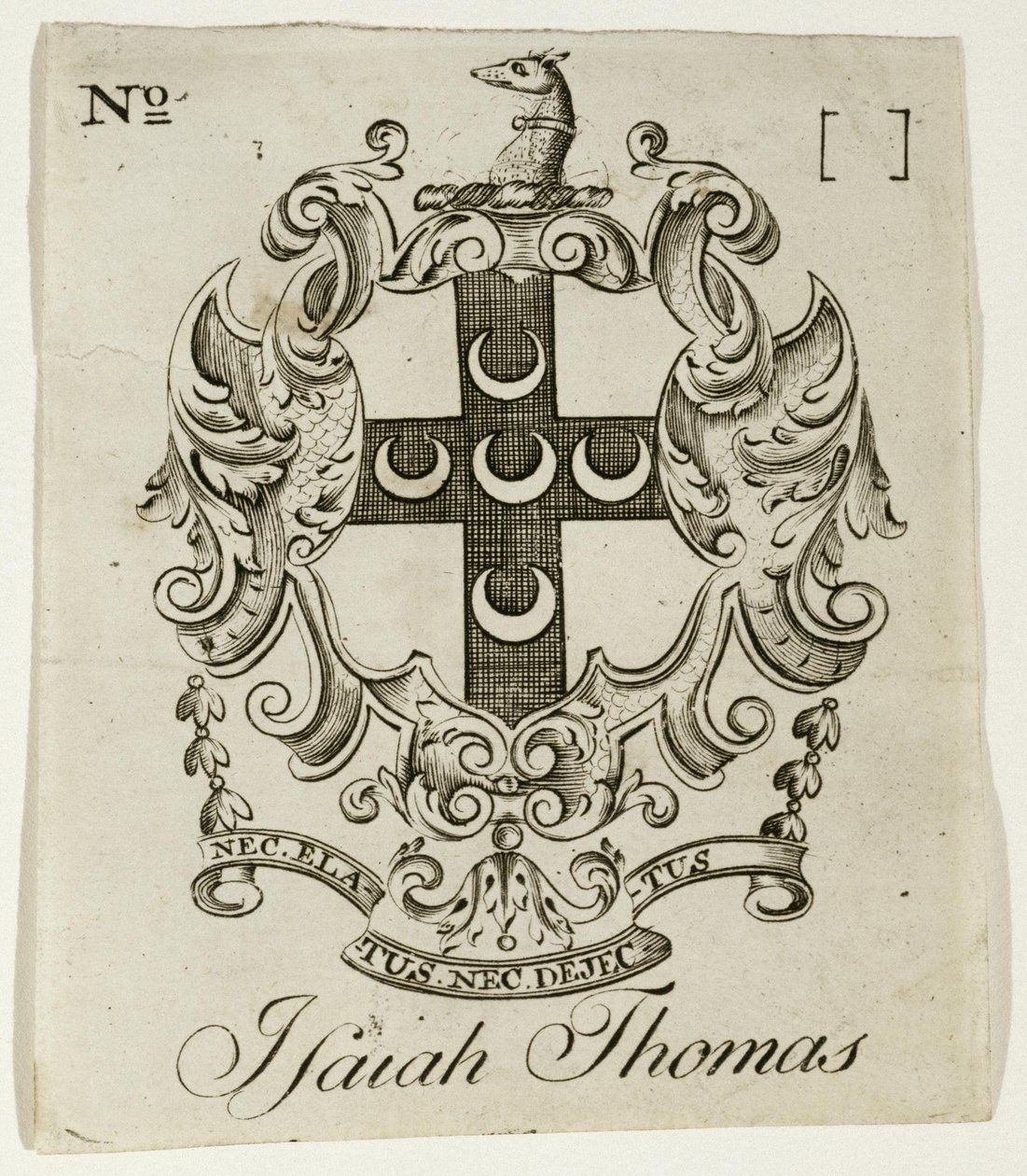 Bokplate til Isaiah Thomas (1749-1831) av Jr. Paul Revere