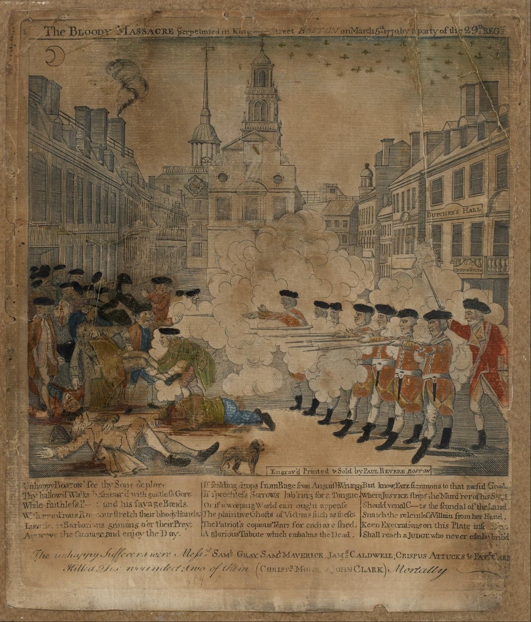 Den blodige massakren av Jr. Paul Revere