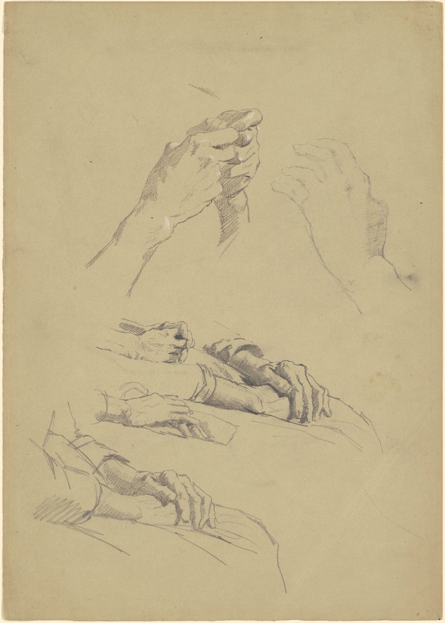 Studies of Hands [recto] av Jr. Enoch Wood Perry