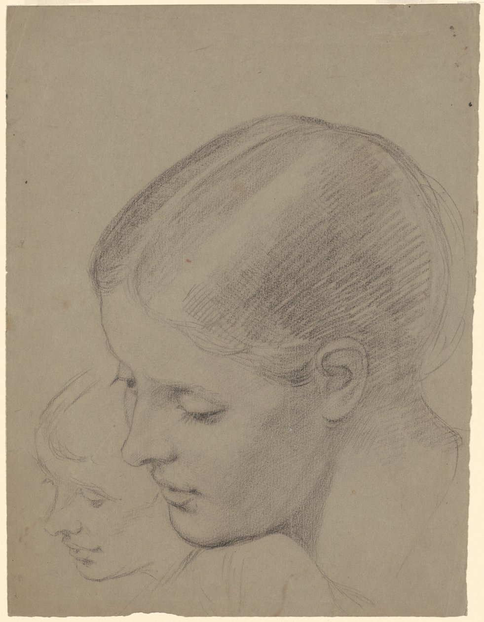 Studier av et kvinnelig hode [recto] av Jr. Enoch Wood Perry