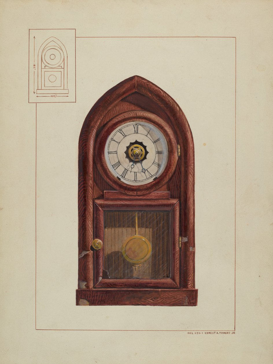 Mantel klokke av Jr. Ernest A. Towers