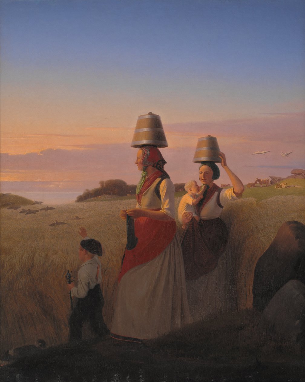 Landlig scene av Jørgen V. Sonne