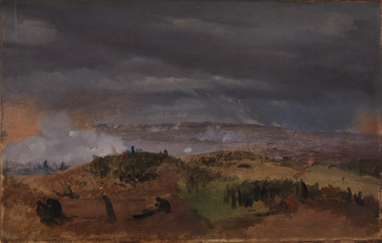 Slaget ved Isted 25. juli 1850. Studie av Jørgen V. Sonne