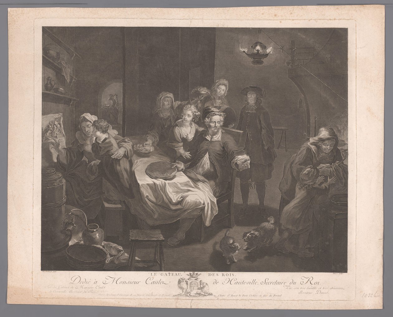 Helligtrekonger feiring Le Gateau des Rois. (tittel på objekt) av Jérôme Danzel