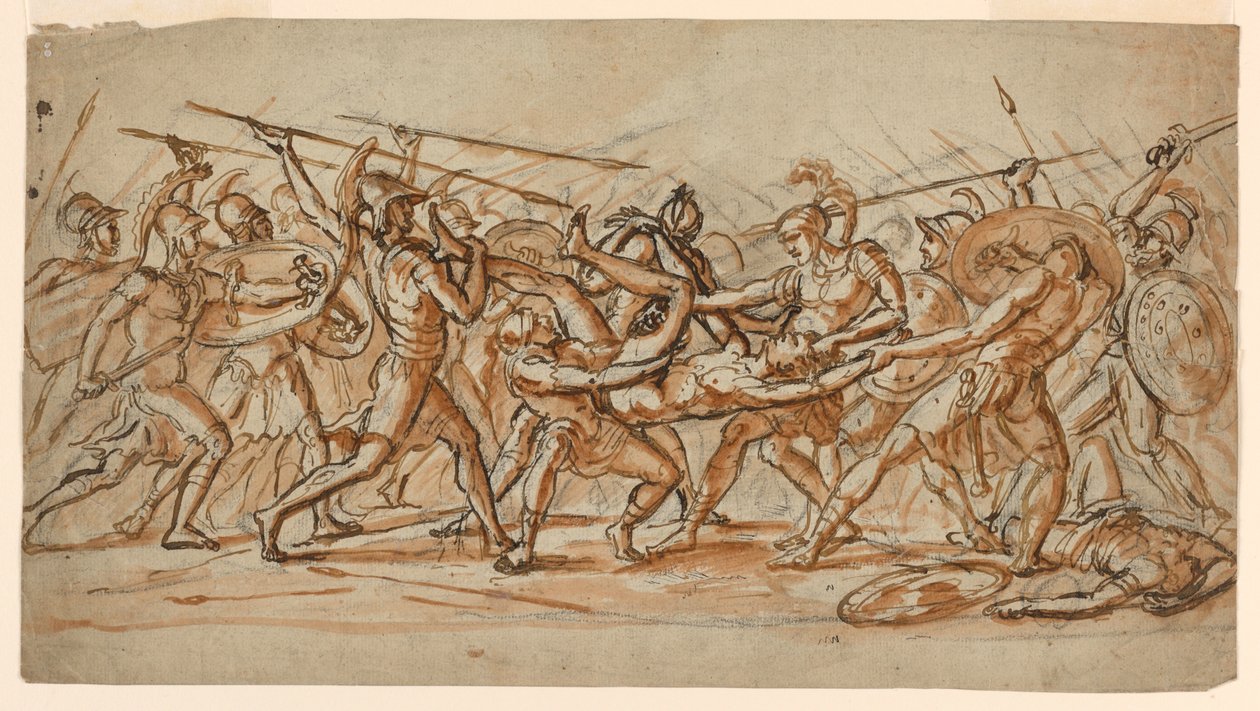 Kampen om liket av Patroclus av Jérôme Martin Langlois