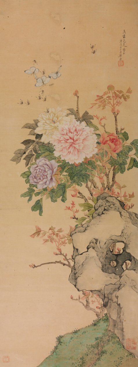 Peony og sommerfugler av Ju Lian